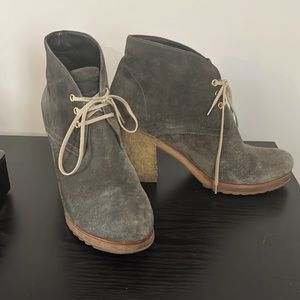Dark green Prada booties
